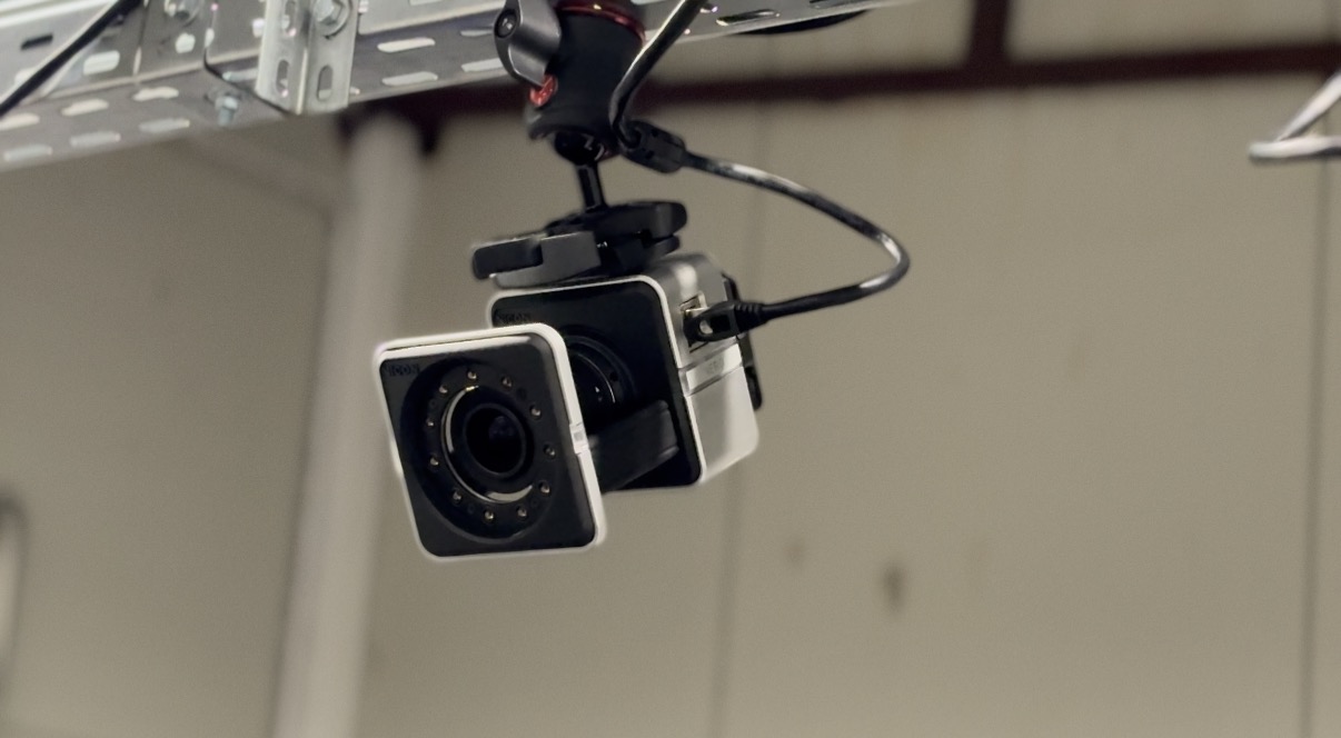 Vicon Vero 2.2 motion capture camera mounted on studio rig